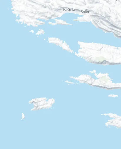 The planned seven-day route through Central Dalmatia