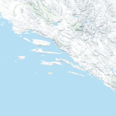 The routes from Split and Trogir, and on to Dubrovnik