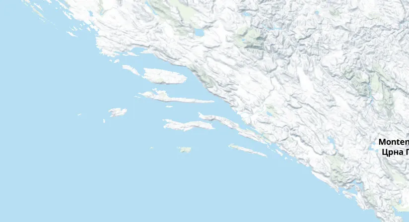The routes from Split and Trogir, and on to Dubrovnik